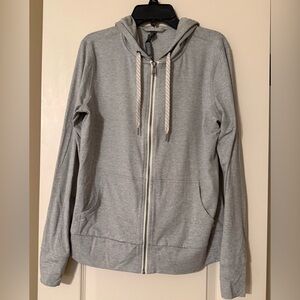 Vuori Light Gray Zip-Up Hoodie